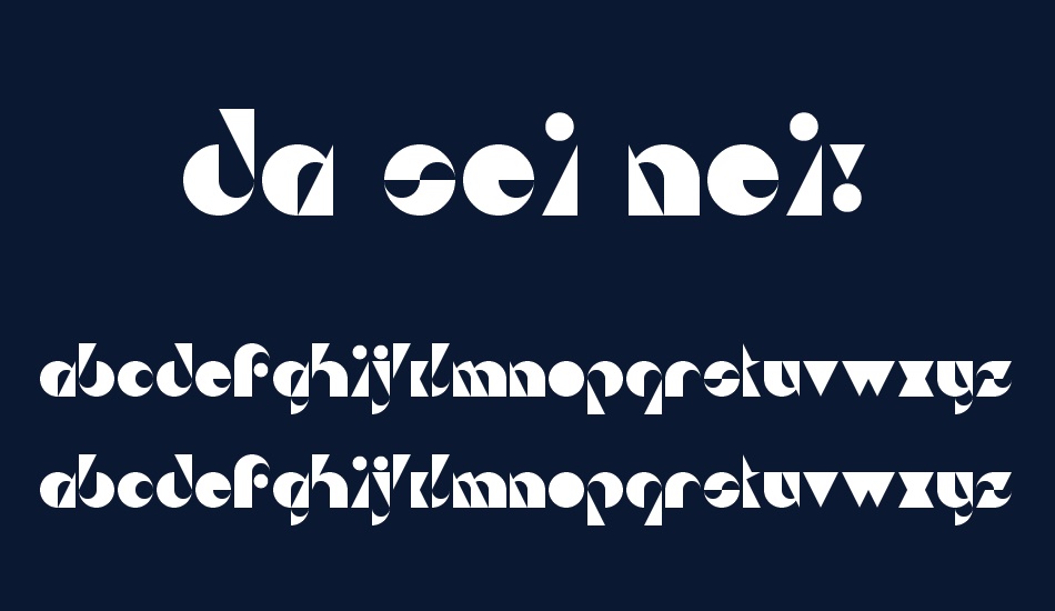 Da Sei Nei! font