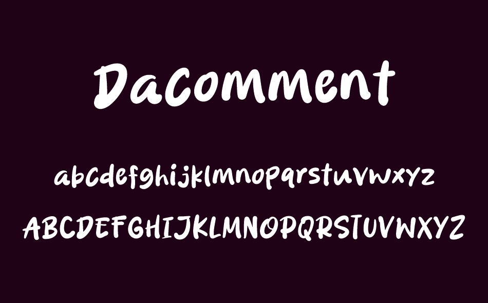 Dacomment font