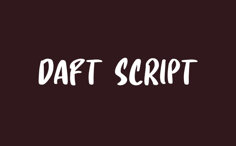 Daft Script font big