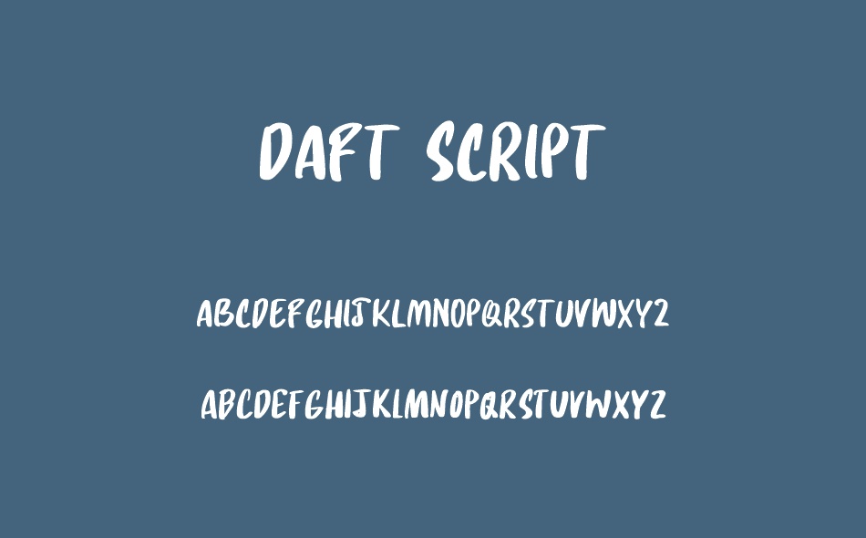 Daft Script font