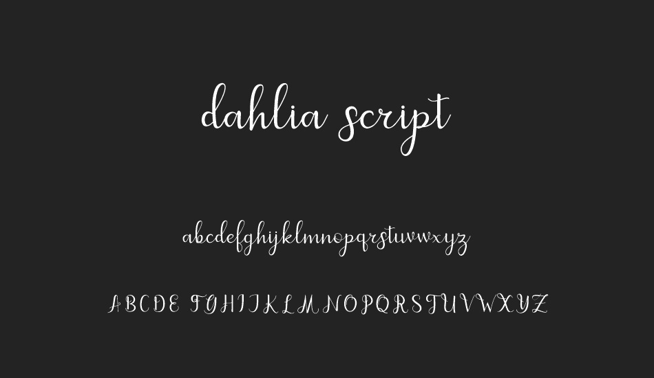 dahlia script font