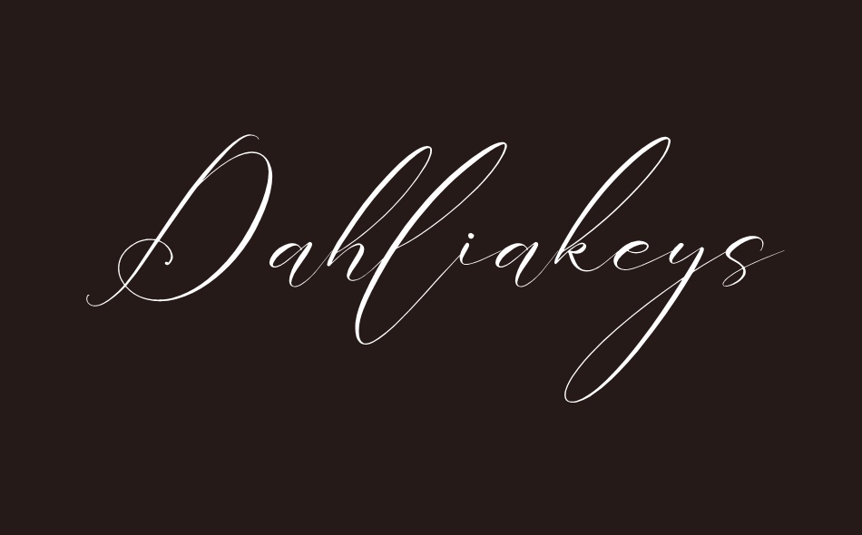 Dahliakeys font big