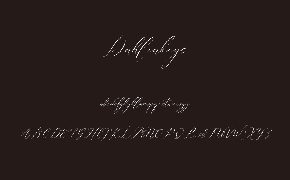 Dahliakeys font