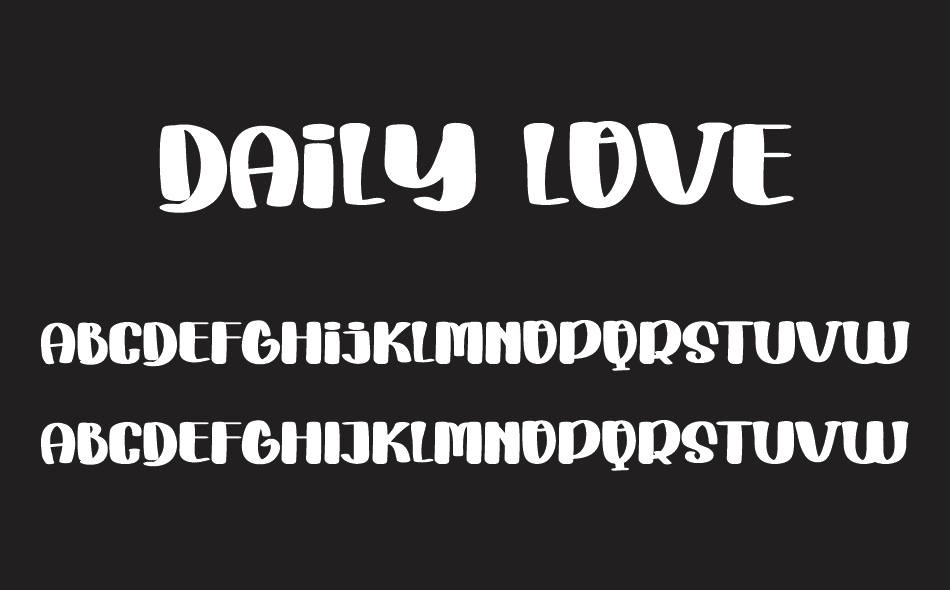 Daily Love font