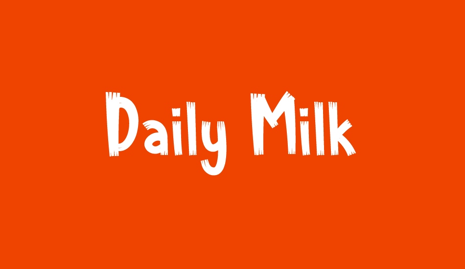 Daily Milk font big
