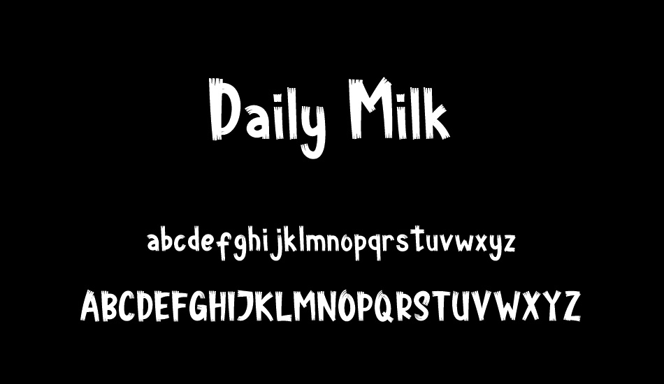 Daily Milk font