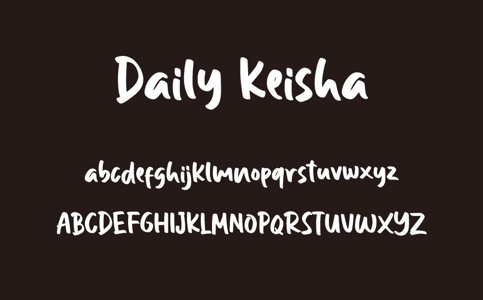 Daily Keisha font