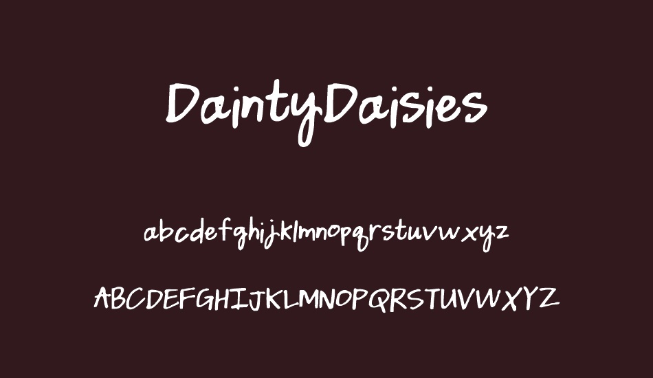 DaintyDaisies font