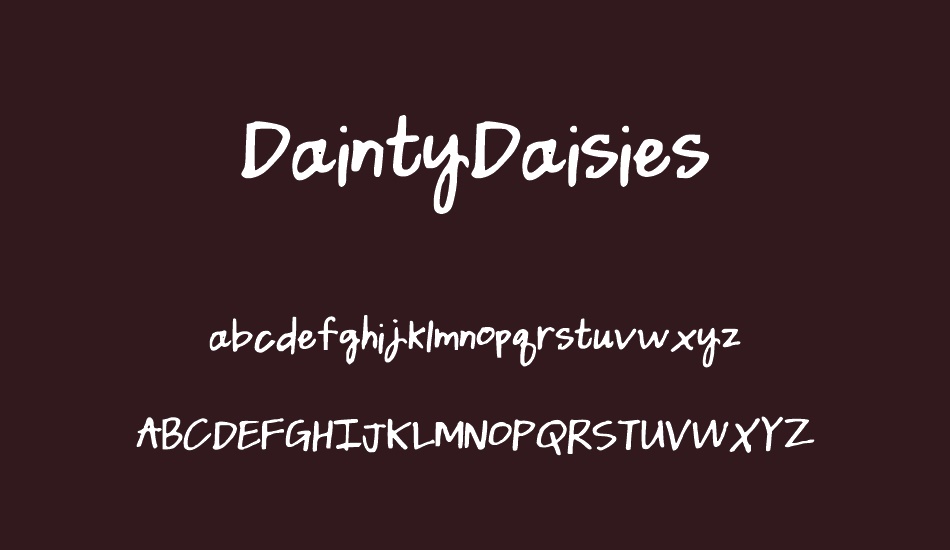 DaintyDaisies font