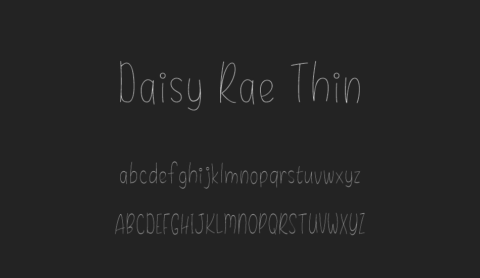 Daisy Rae Thin font