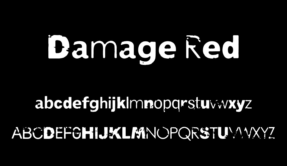 Damage Red font