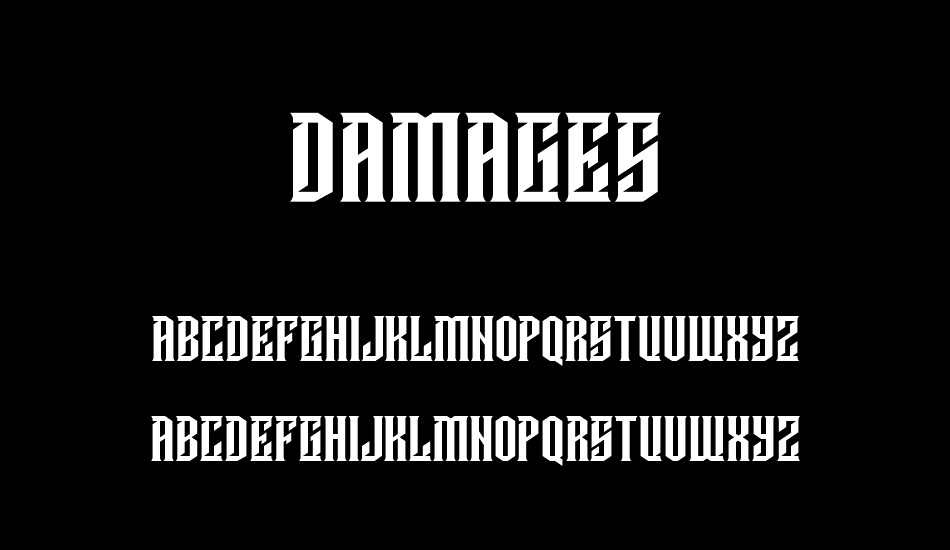 Damages font