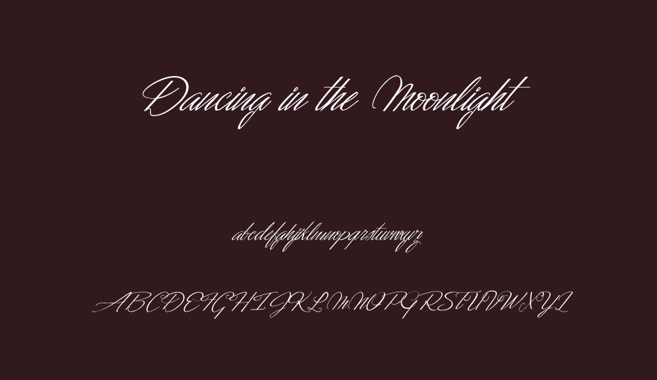 Dancing in the Moonlight font