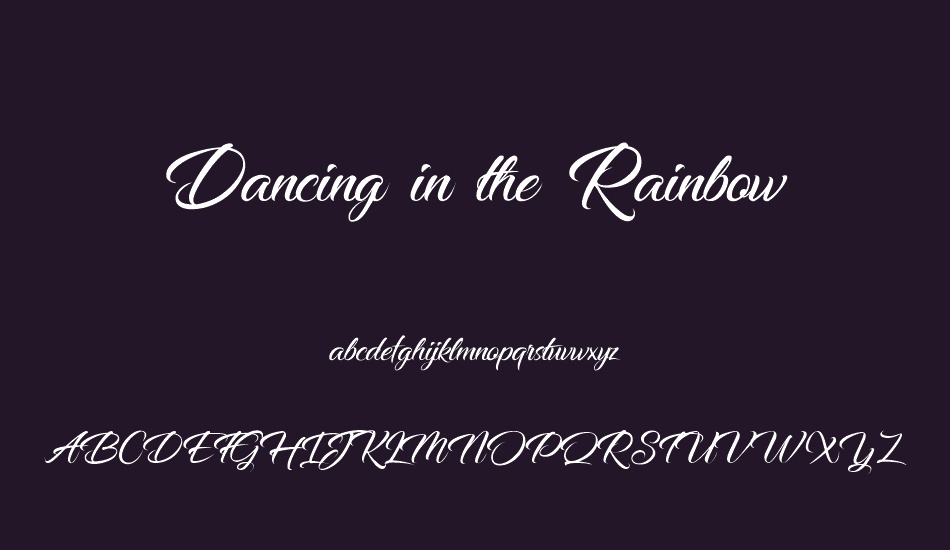 Dancing in the Rainbow font