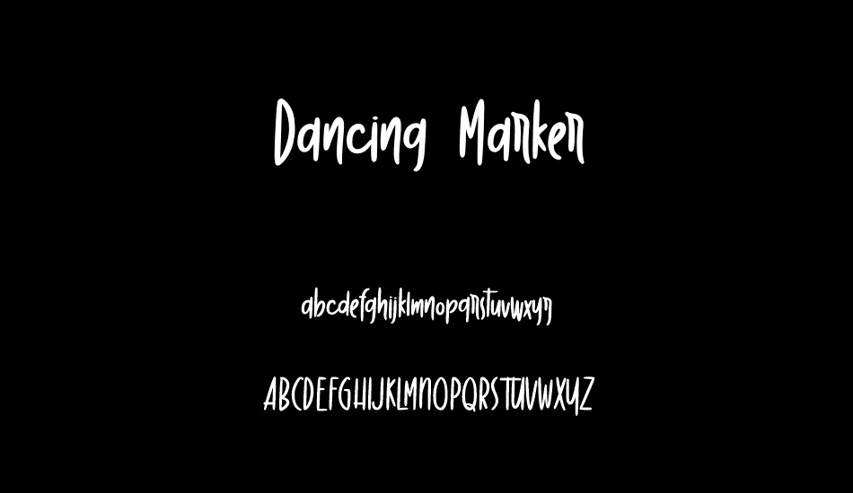 Dancing Marker font