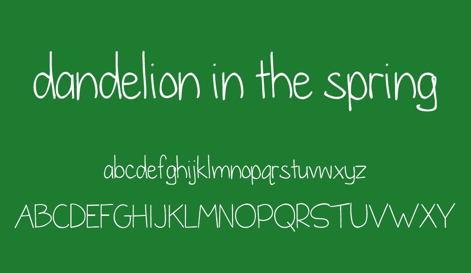 dandelion in the spring font