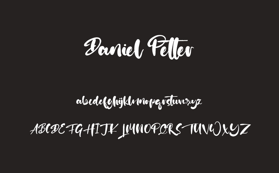 Daniel Petter font