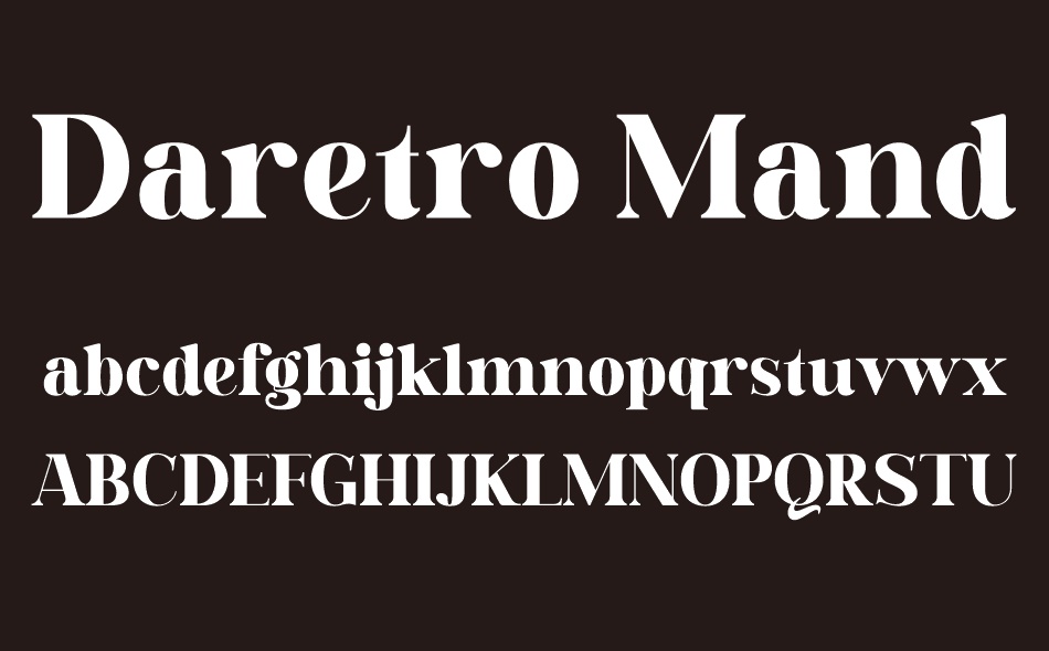 Daretro Mandra font