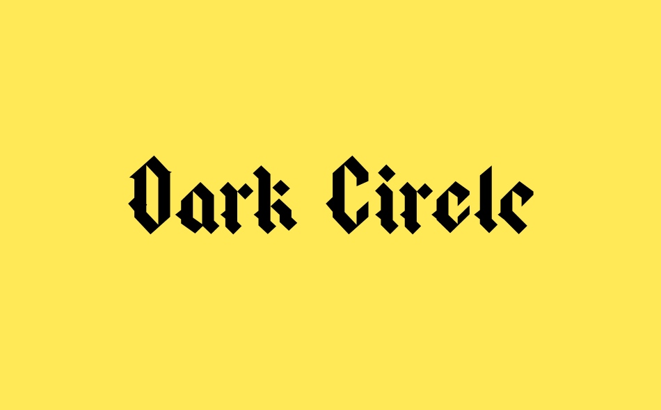 Dark Circle font big