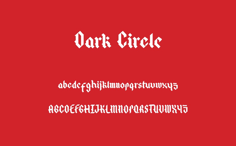 Dark Circle font
