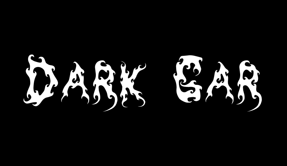 Dark Garden font big