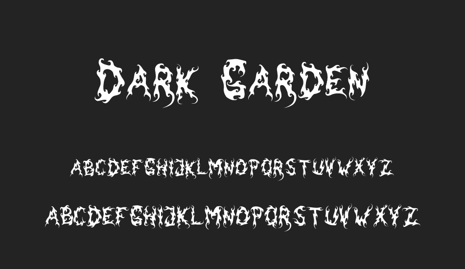 Dark Garden font