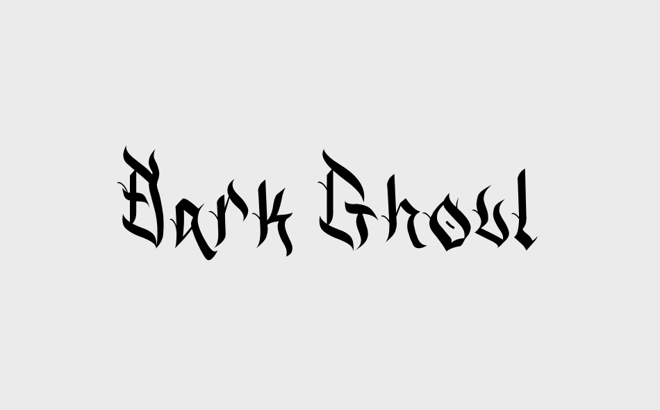 Dark Ghoul font big
