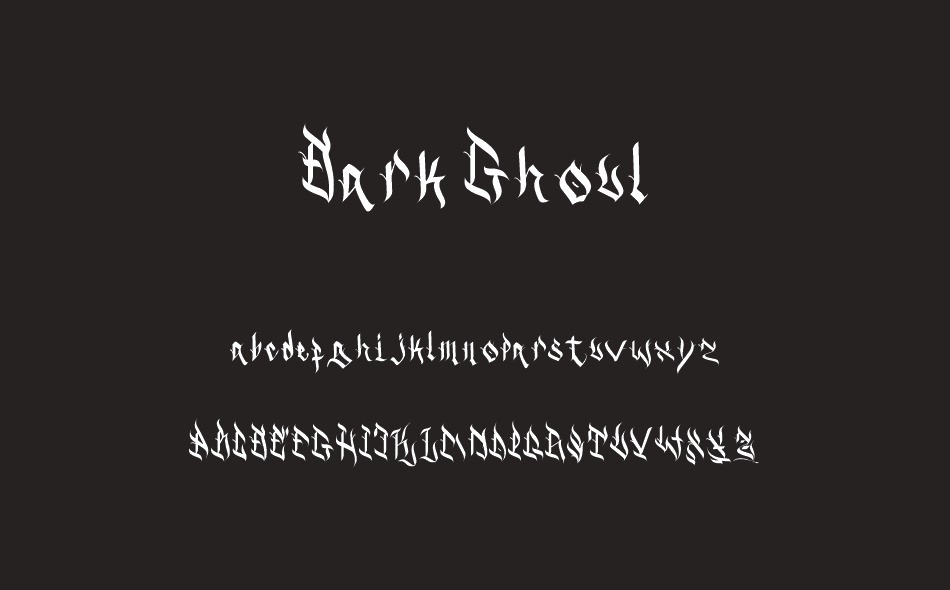 Dark Ghoul font