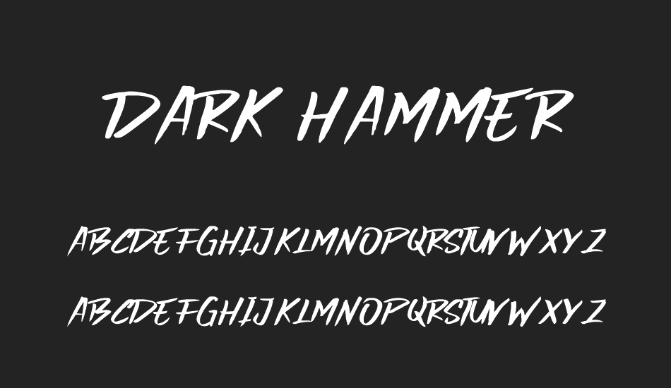 Dark Hammer font