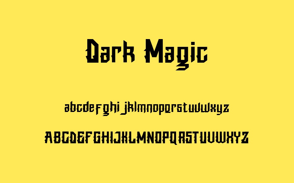 Dark Magic font