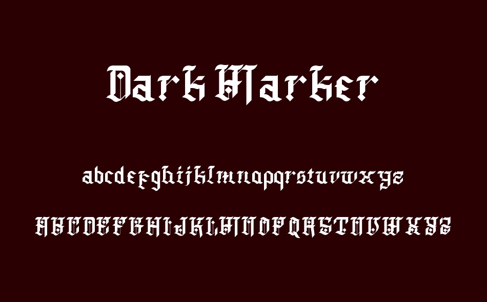 Dark Marker font
