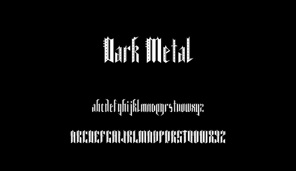 Dark Metal font