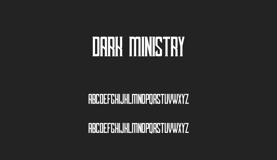 Dark Ministry font
