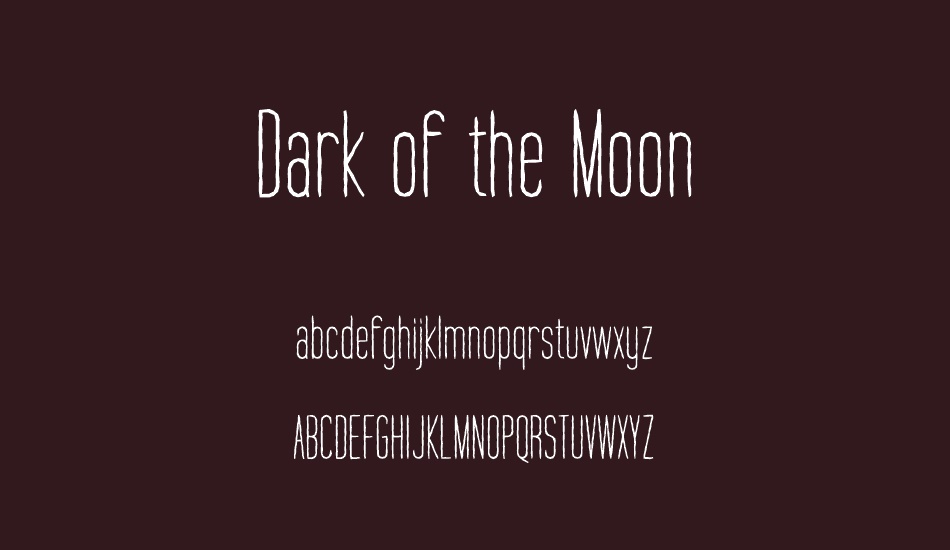 Dark of the Moon font