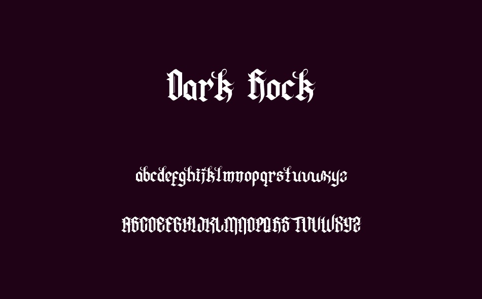 Dark Rock font
