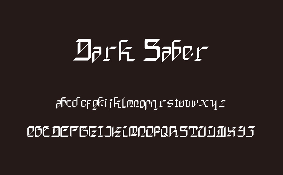 Dark Saber font