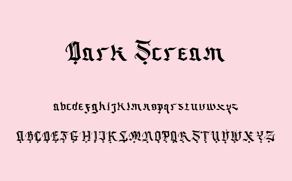 Dark Scream font