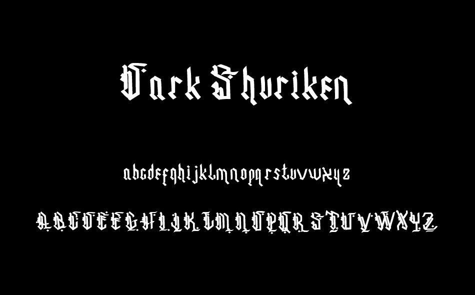 Dark Shuriken font