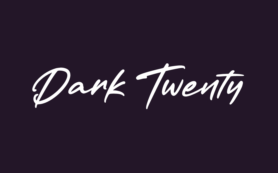 Dark Twenty font big