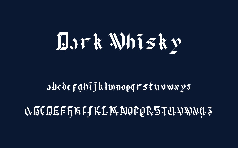 Dark Whisky font