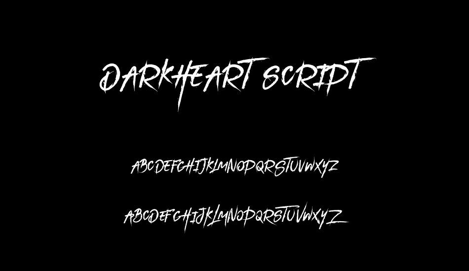 DarkHeart Script font