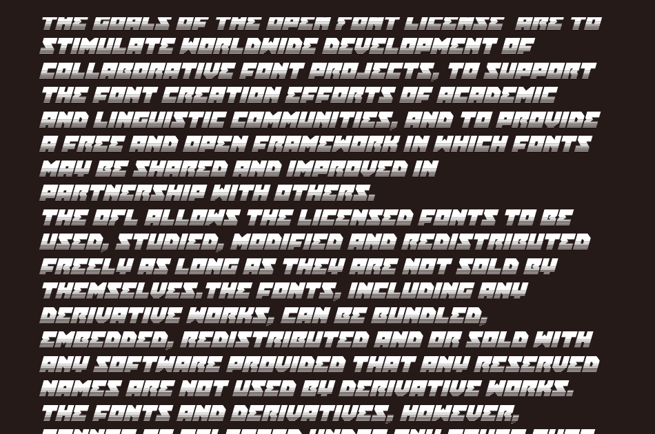 Dark Hornet font 1