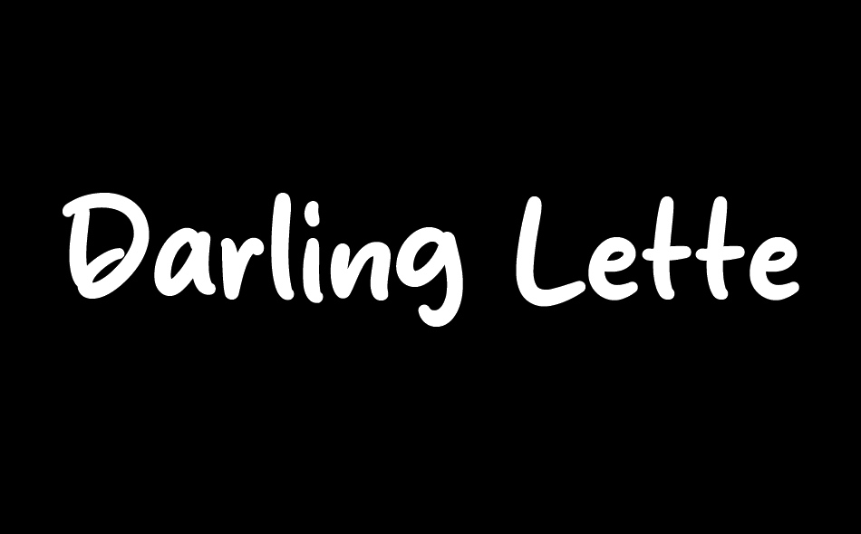 Darling Letter font big