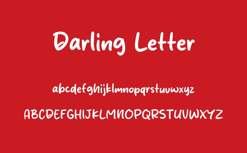 Darling Letter font