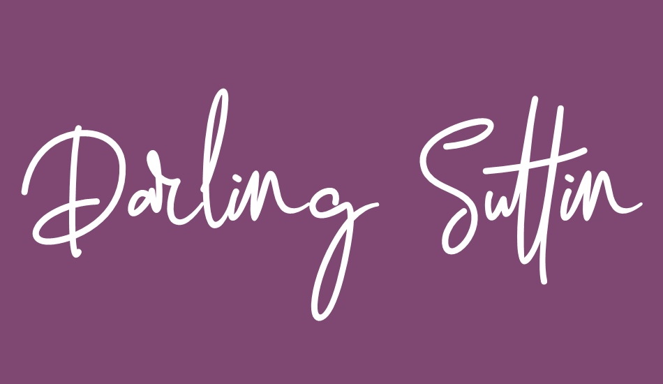 Darling Suttine font big