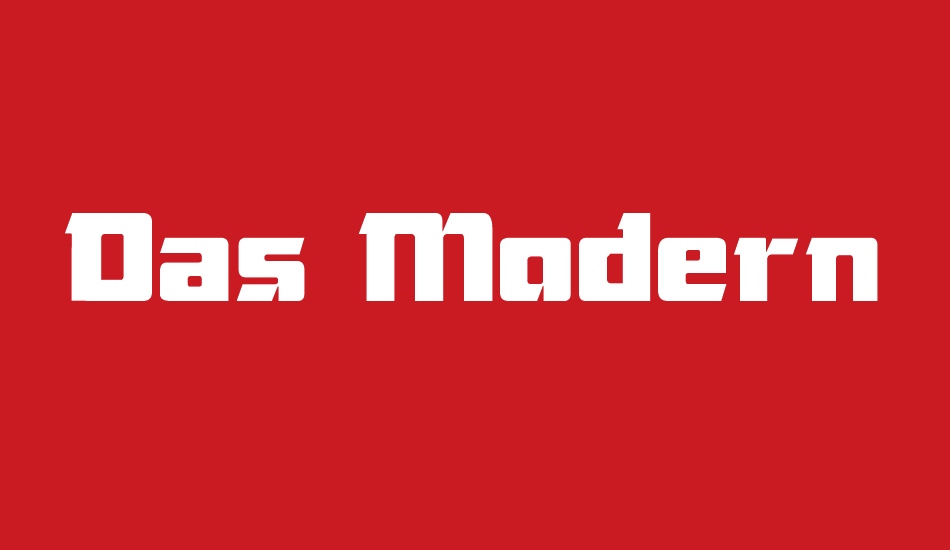 Das Modern font big