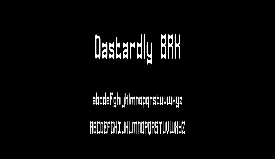 Dastardly BRK font