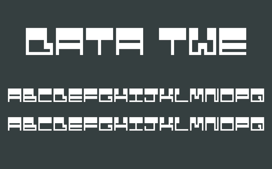 Data Twenty font