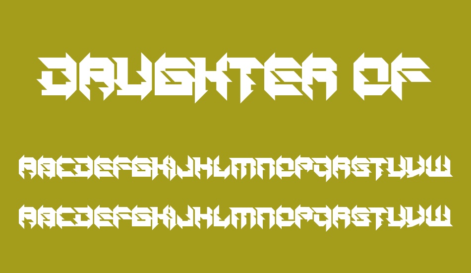 Daughter of a Glitch font