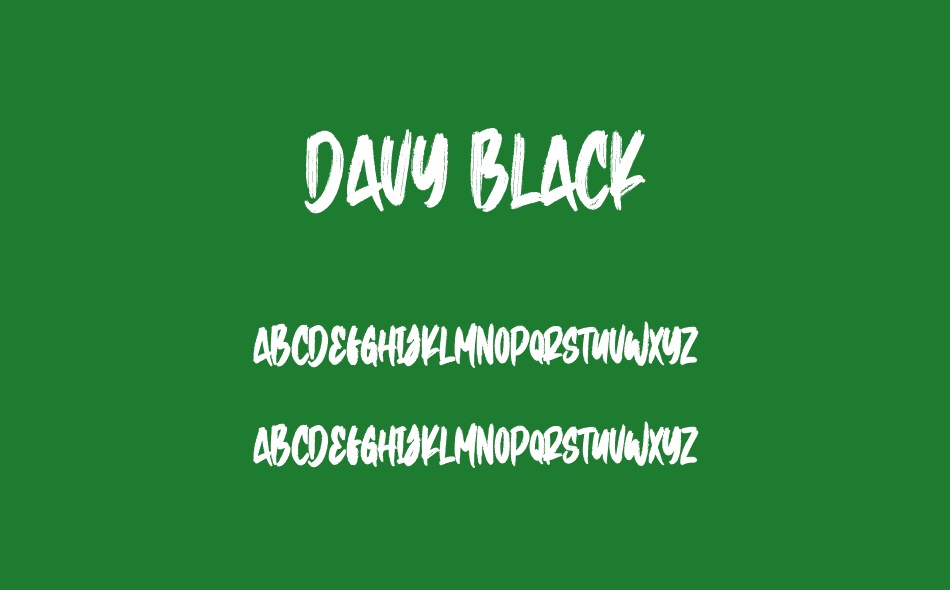 Davy Black font